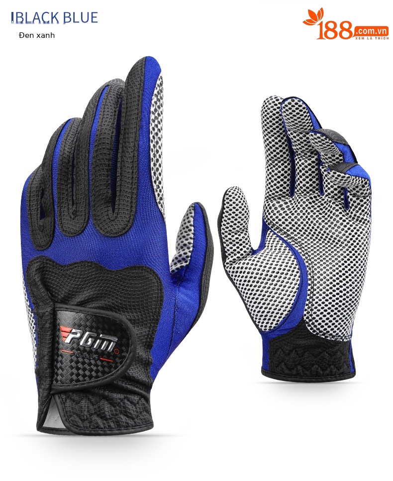 Găng tay golf nam PGM chống trượt, chịu mài mòn, đơn tay — Bên phải Trắng xanh lam chi tiết 11