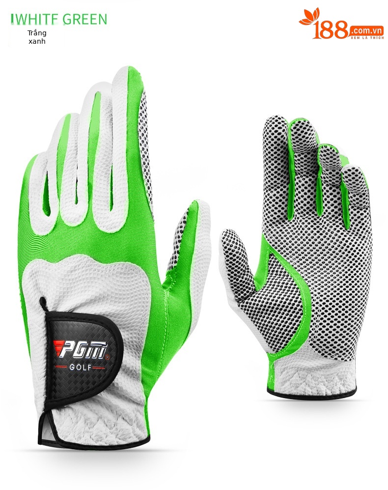 Găng tay golf nam PGM chống trượt, chịu mài mòn, đơn tay — Bên phải Trắng xanh lam chi tiết 13