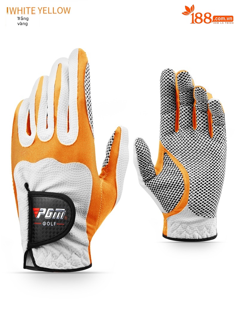 Găng tay golf nam PGM chống trượt, chịu mài mòn, đơn tay — Bên phải Trắng xanh lam chi tiết 14
