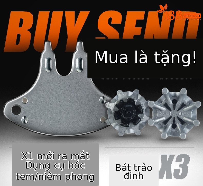 Giày golf PGM chống nước thoáng khí nam — Viền Đen, Màu trắng chi tiết 6