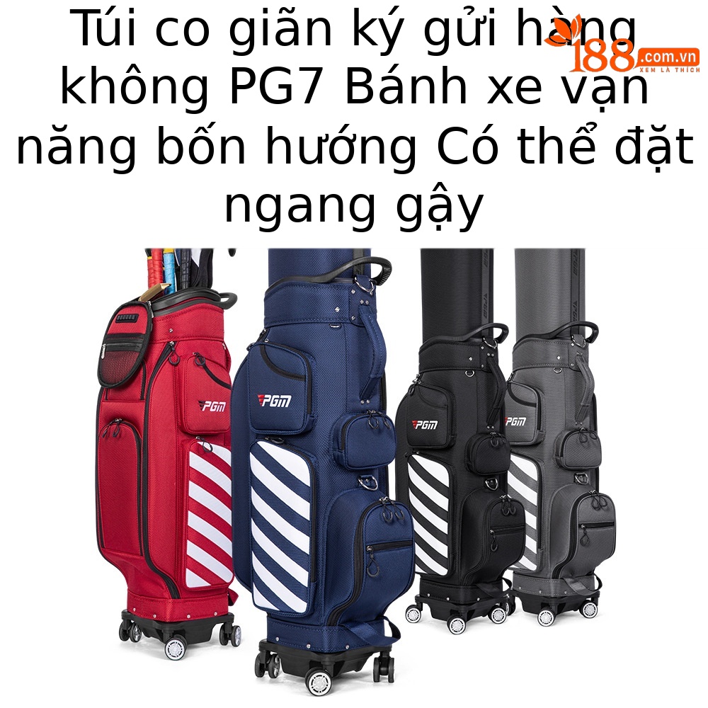Túi golf PGM kéo bánh xe đa năng dạng ống lồng, cao 130 cm, chất liệu nylon cao cấp — QB041-Đen (Phiên bản bốn bánh đa năng), QB041-Big Red (Phiên bản bốn bánh đa năng), QB041-Màu xanh đậm (Phiên bản bốn bánh đa năng), QB041-Xám đậm (Phiên bản bốn bánh đa năng)