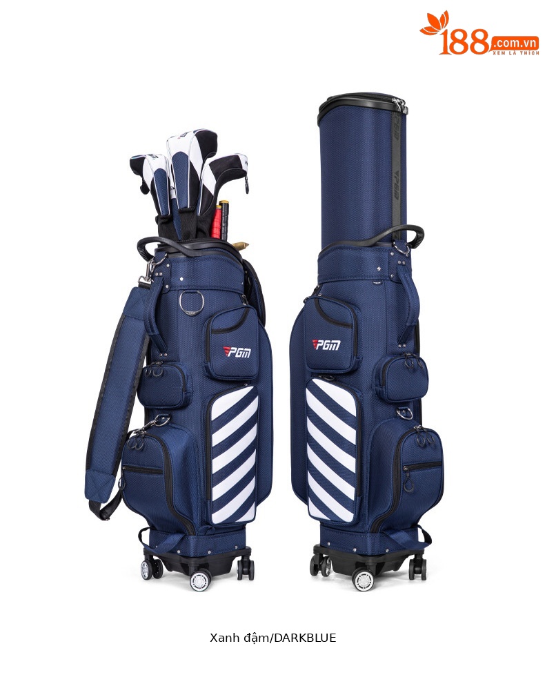 Túi golf PGM kéo bánh xe đa năng dạng ống lồng, cao 130 cm, chất liệu nylon cao cấp — QB041-Đen (Phiên bản bốn bánh đa năng), QB041-Big Red (Phiên bản bốn bánh đa năng), QB041-Màu xanh đậm (Phiên bản bốn bánh đa năng), QB041-Xám đậm (Phiên bản bốn bánh đa năng) chi tiết 19