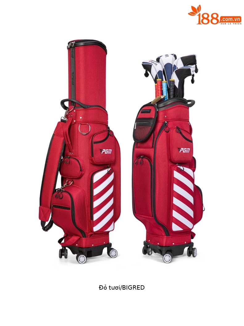 Túi golf PGM kéo bánh xe đa năng dạng ống lồng, cao 130 cm, chất liệu nylon cao cấp — QB041-Đen (Phiên bản bốn bánh đa năng), QB041-Big Red (Phiên bản bốn bánh đa năng), QB041-Màu xanh đậm (Phiên bản bốn bánh đa năng), QB041-Xám đậm (Phiên bản bốn bánh đa năng) chi tiết 21