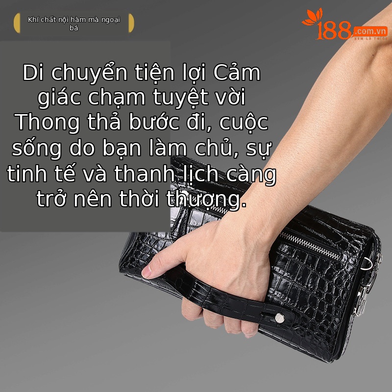 Túi clutch nam chống trộm khóa mật mã dung tích lớn phong cách công sở