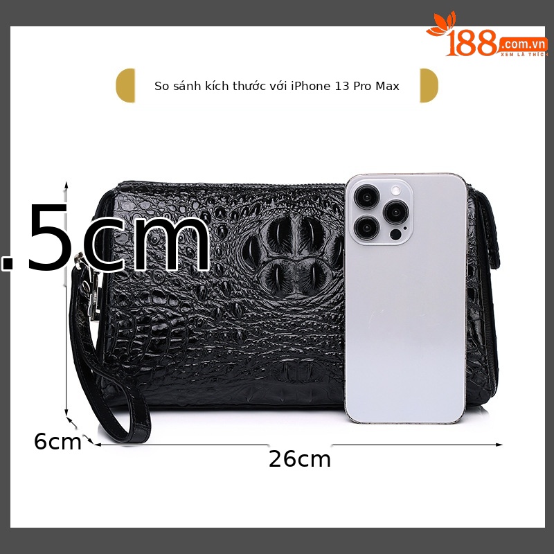 Túi clutch nam chống trộm khóa mật mã dung tích lớn phong cách công sở