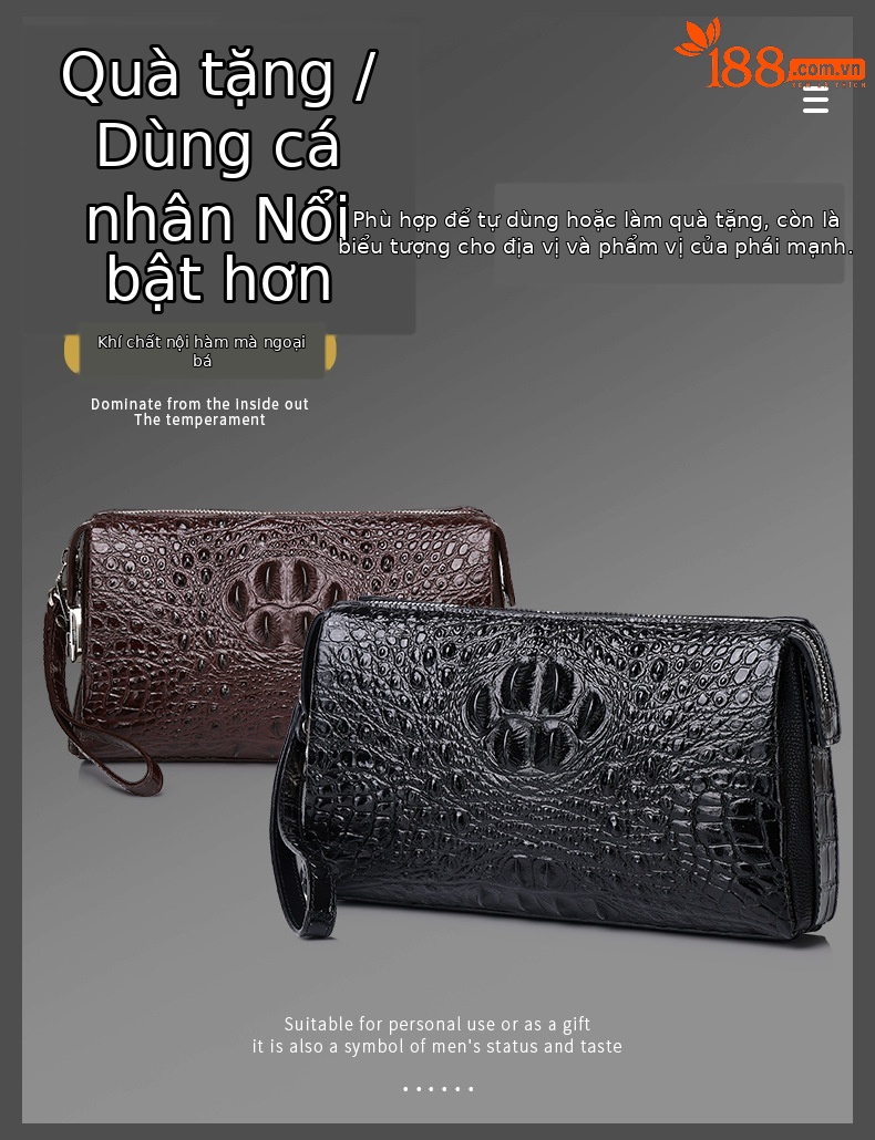 Túi clutch nam chống trộm khóa mật mã dung tích lớn phong cách công sở chi tiết 11