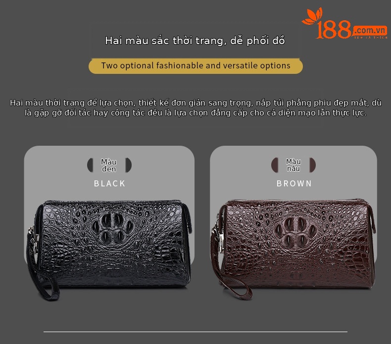Túi clutch nam chống trộm khóa mật mã dung tích lớn phong cách công sở chi tiết 12