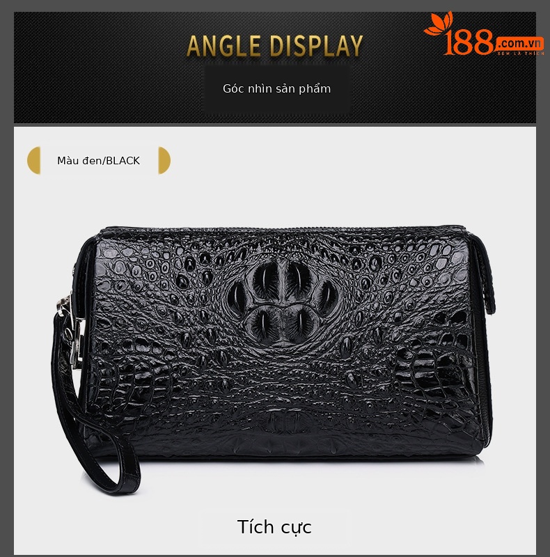 Túi clutch nam chống trộm khóa mật mã dung tích lớn phong cách công sở chi tiết 16