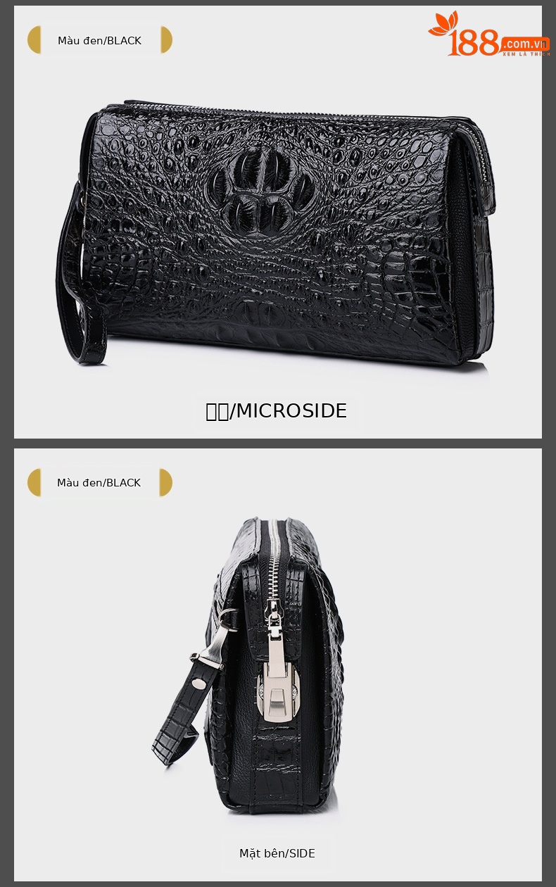 Túi clutch nam chống trộm khóa mật mã dung tích lớn phong cách công sở chi tiết 17