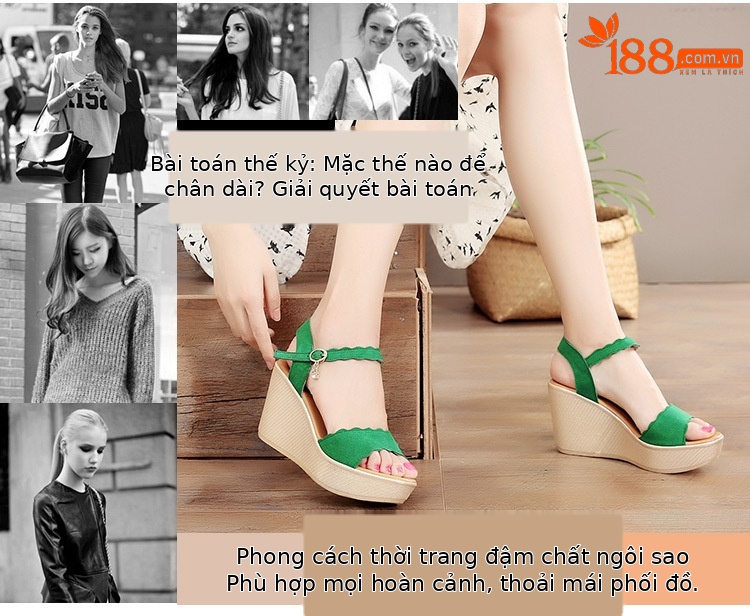 Sandal đế xuồng nữ mũi nhọn gót cao platform dày, mới hè 2025, size lớn — Màu đen, Màu xanh lá, Màu mơ, Màu đỏ chi tiết 4
