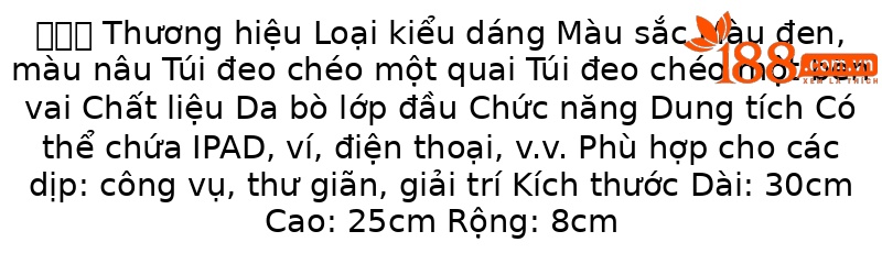 Túi đeo chéo nam da bò vân cá sấu phong cách messenger — Màu đen, Màu cà phê chi tiết 2