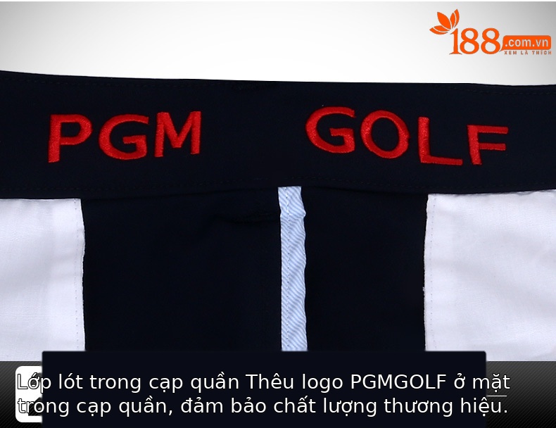 Quần short thể thao nam PGM chơi golf mùa hè thoáng khí — Màu xanh lam, Màu xanh navy, Màu trắng chi tiết 10