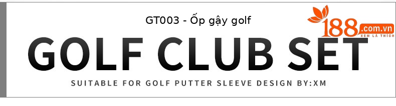 Bộ bọc đầu gậy golf PGM – Bọc gậy gỗ số 1, gậy sắt, gậy đẩy, phụ kiện chơi golf — Bọc Gậy đẩy trắng đỏ, Bộ bàn ủi GT004, Bọc thanh đẩy màu đen, Bọc thanh đẩy trắng tím chi tiết 15