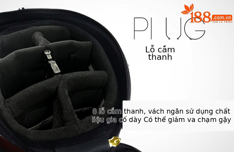 Túi golf PGM có thể thu gọn đa năng, mặt da, ký gửi hàng không tiện lợi — QB043 màu nâu đen, QB043 toàn màu đen chi tiết 13