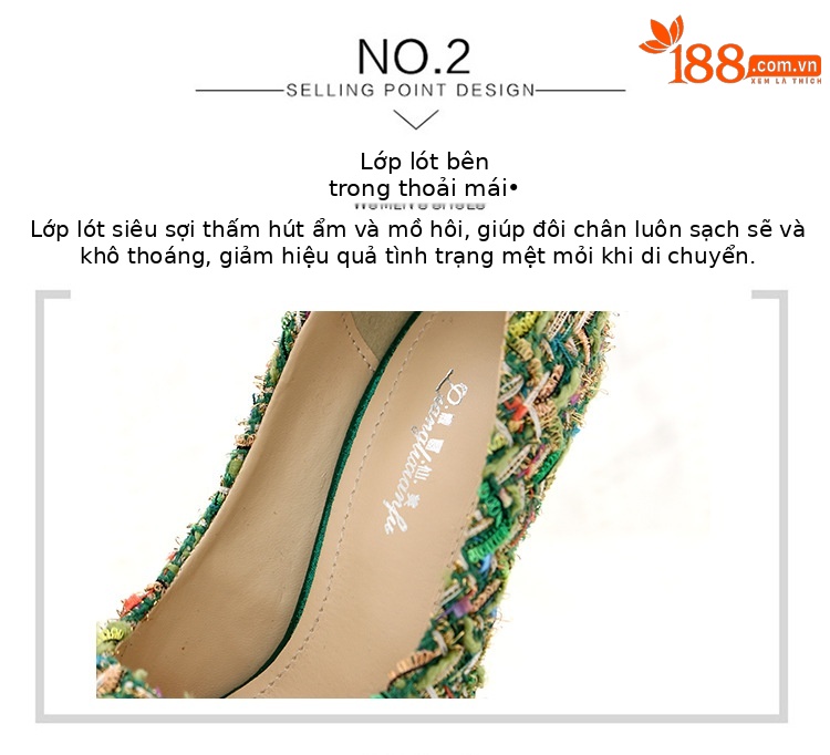 Giày cao gót nữ đế xuồng platform siêu cao, chống nước, size lớn — Màu đen chi tiết 2