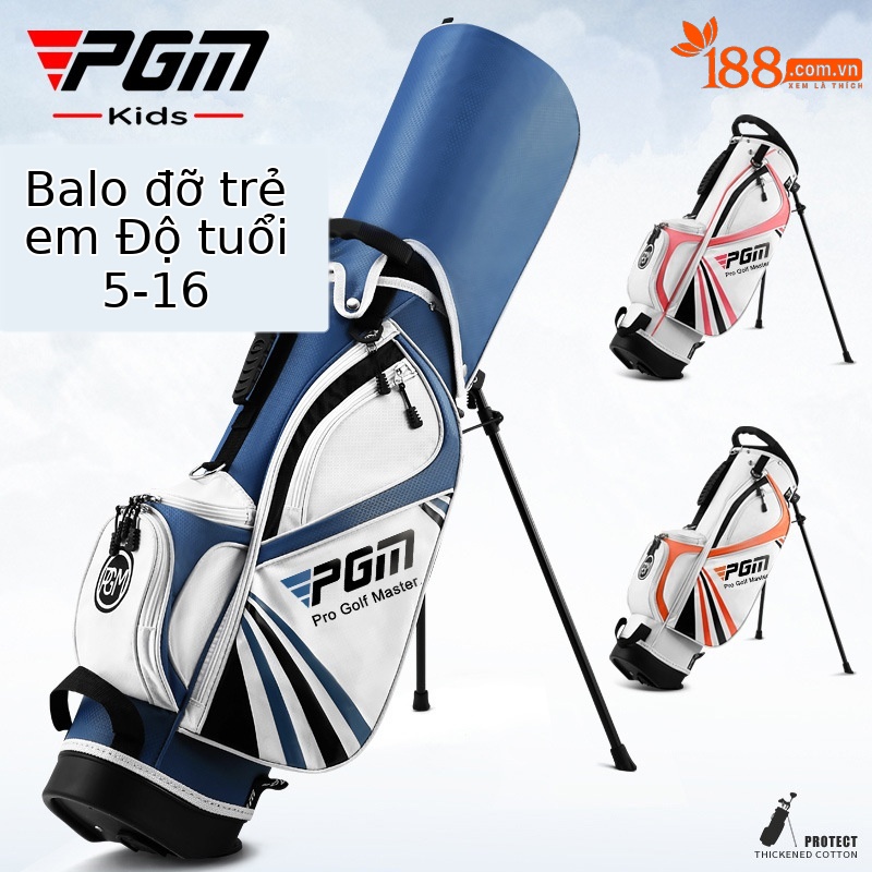 Túi đựng gậy golf trẻ em PGM có chân đế, chứa 13 gậy — [Lớn] Túi bóng trẻ em qb028-xanh Trắng, [Trung Bình] Túi bóng trẻ em qb028-xanh Trắng, [Nhỏ] Túi bóng trẻ em qb028-xanh Trắng, [Trung Bình] Túi bóng trẻ em qb028-màu cam trắng
