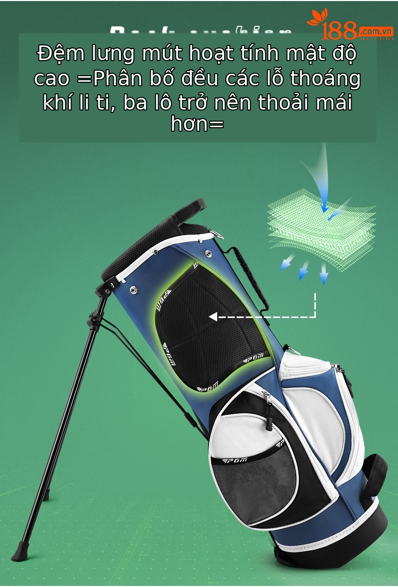 Túi đựng gậy golf trẻ em PGM có chân đế, chứa 13 gậy — [Lớn] Túi bóng trẻ em qb028-xanh Trắng, [Trung Bình] Túi bóng trẻ em qb028-xanh Trắng, [Nhỏ] Túi bóng trẻ em qb028-xanh Trắng, [Trung Bình] Túi bóng trẻ em qb028-màu cam trắng chi tiết 8