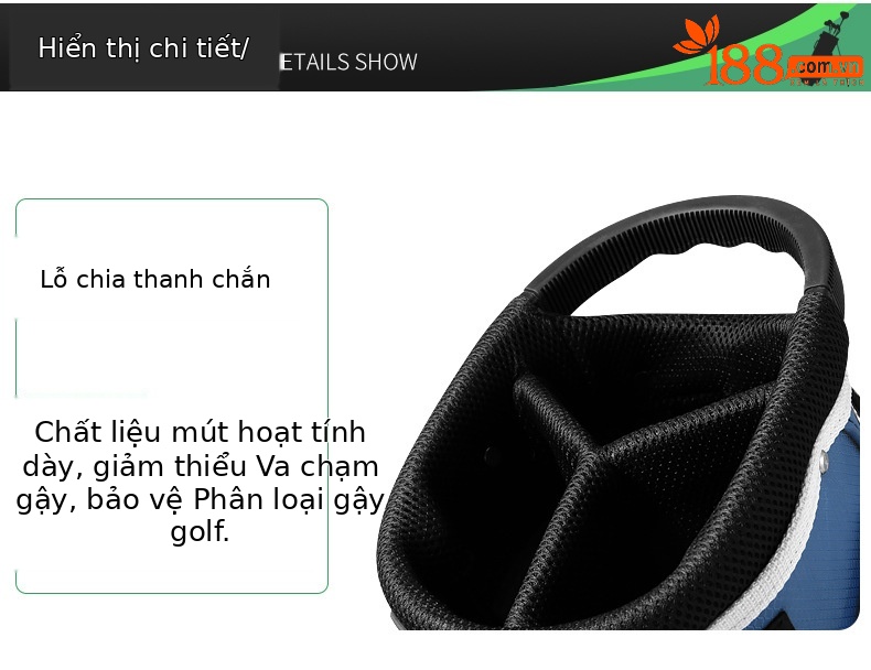 Túi đựng gậy golf trẻ em PGM có chân đế, chứa 13 gậy — [Lớn] Túi bóng trẻ em qb028-xanh Trắng, [Trung Bình] Túi bóng trẻ em qb028-xanh Trắng, [Nhỏ] Túi bóng trẻ em qb028-xanh Trắng, [Trung Bình] Túi bóng trẻ em qb028-màu cam trắng chi tiết 19