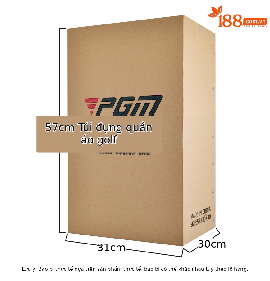 Túi đựng quần áo golf PGM Nylon cao cấp xách tay 51.5×27×26.5 cm — YWB024-màu xanh, YWB024-Màu đen chi tiết 2