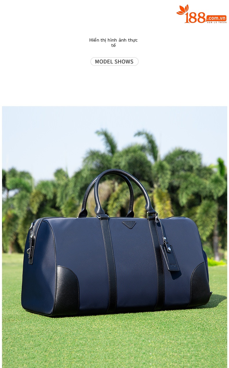 Túi đựng quần áo golf PGM Nylon cao cấp xách tay 51.5×27×26.5 cm — YWB024-màu xanh, YWB024-Màu đen chi tiết 4