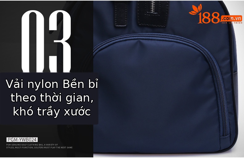 Túi đựng quần áo golf PGM Nylon cao cấp xách tay 51.5×27×26.5 cm — YWB024-màu xanh, YWB024-Màu đen chi tiết 16