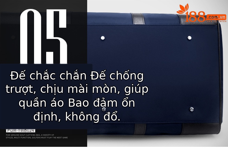Túi đựng quần áo golf PGM Nylon cao cấp xách tay 51.5×27×26.5 cm — YWB024-màu xanh, YWB024-Màu đen chi tiết 18