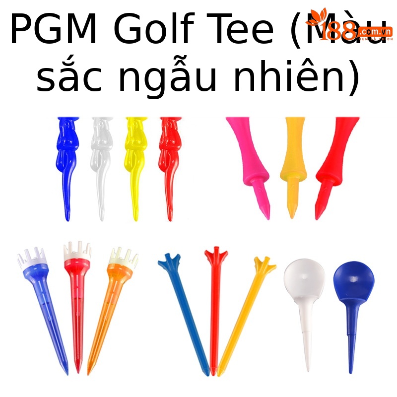 Bộ tee golf nhựa nhiều kiểu dáng và kích thước — 1 cái (màu sắc vận chuyển ngẫu nhiên)