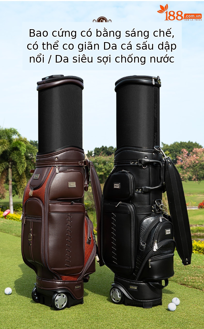 Túi golf PGM SR II da sợi nhỏ có ròng rọc, ống lồng đa năng, cao 125 cm — Túi che mưa kính thiên văn QB044: Đen, Túi che mưa kính thiên văn QB044: Nâu chi tiết 5