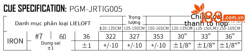 Bộ gậy golf trẻ em PGM SEED sắt 7, thân carbon nhẹ, dành cho bé trai và bé gái mới bắt đầu — Bé trai size 7 sắt 120-135cm, Bé trai size 7 sắt 135-150cm, Bé trai size 7 sắt 150-165cm, Bé gái size 7 sắt 120-135cm chi tiết 12