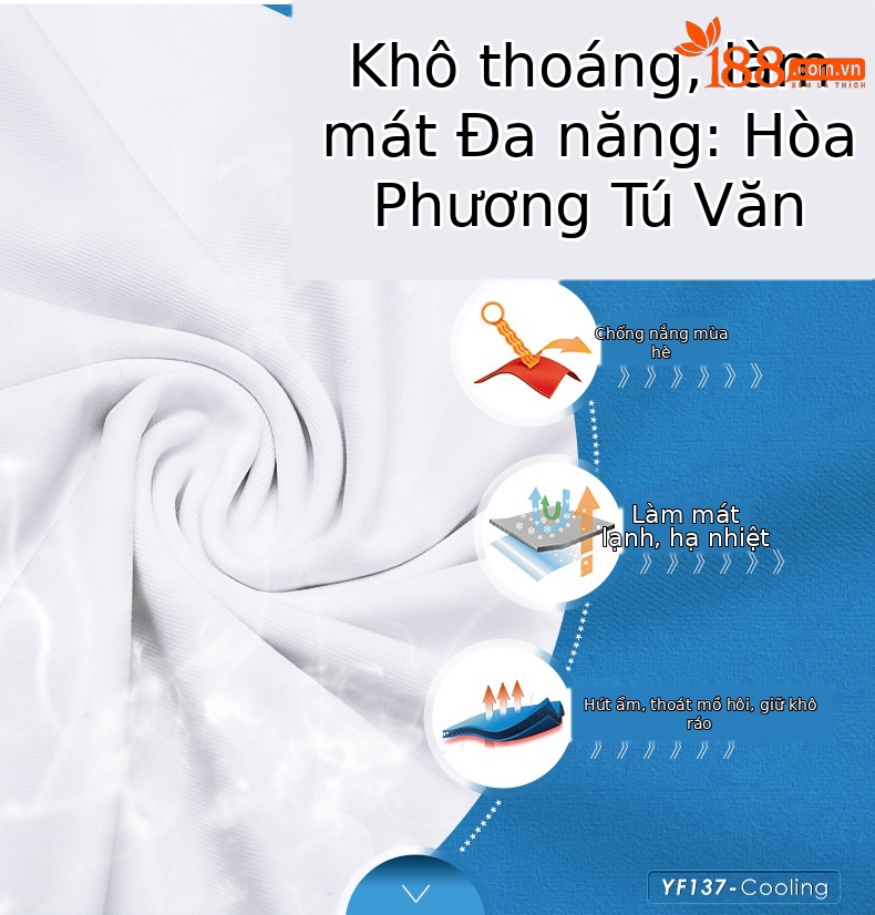 Set áo quần chống nắng mùa hè cho bé gái chất lụa băng thoáng khí — YF137 màu xanh lam, YF137 màu hồng, YF137 màu trắng, YF137 màu xám chi tiết 4