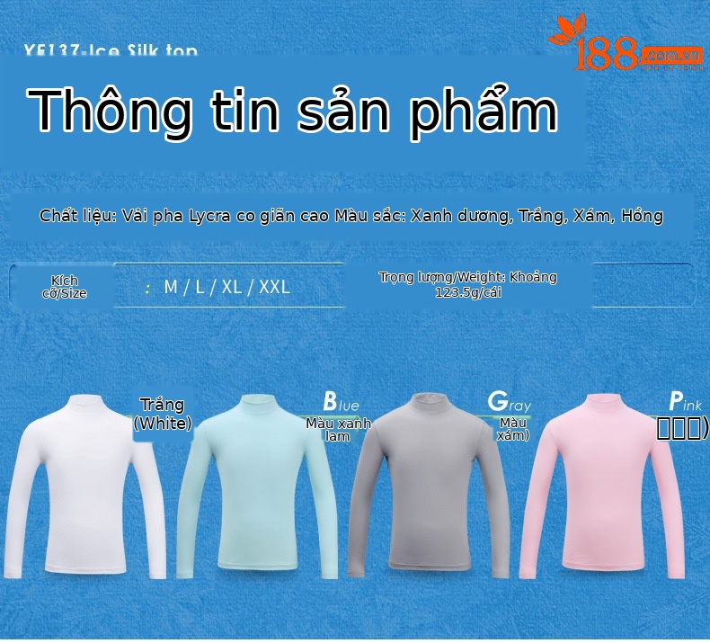 Set áo quần chống nắng mùa hè cho bé gái chất lụa băng thoáng khí — YF137 màu xanh lam, YF137 màu hồng, YF137 màu trắng, YF137 màu xám chi tiết 7