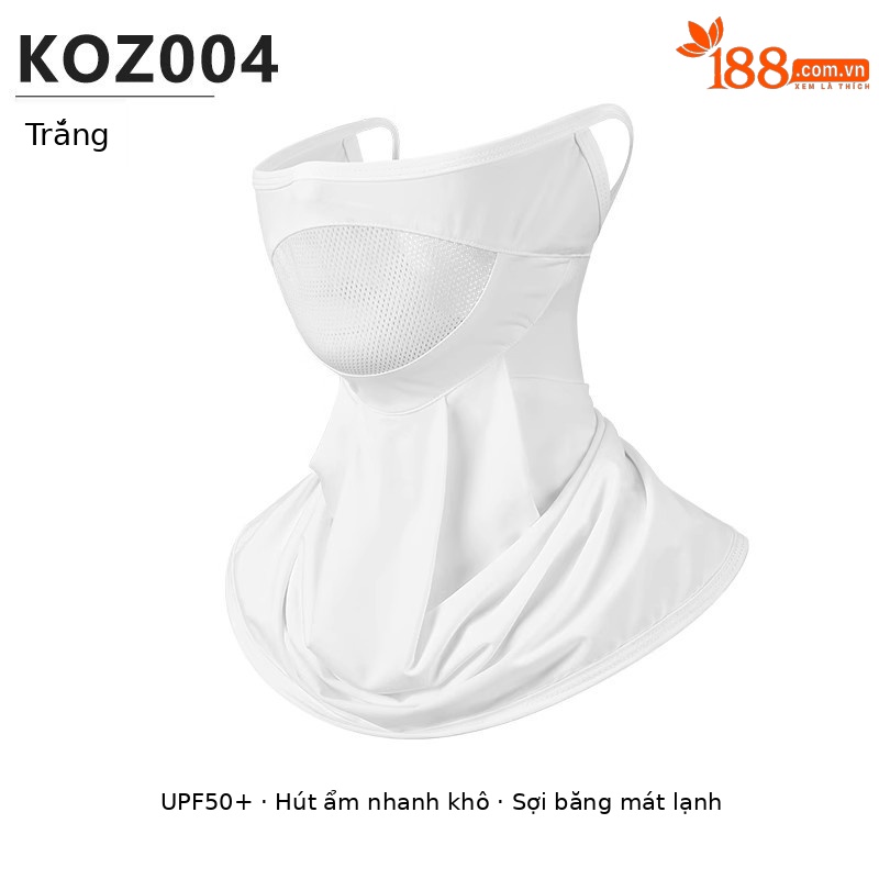 Mặt nạ chống nắng thể thao PGM bảo vệ cổ, chất liệu lụa băng thoáng khí — KOZ004 màu trắng, KOZ004 màu hồng, KOZ004 màu xanh lam