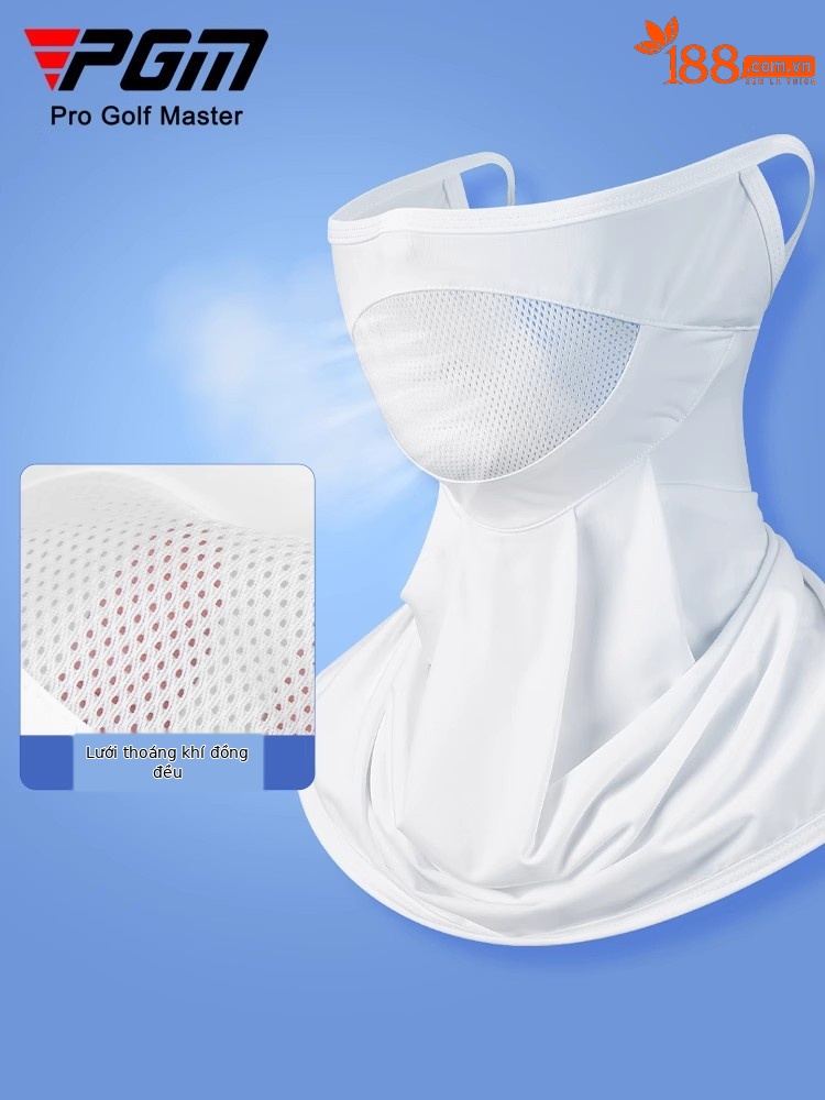 Mặt nạ chống nắng thể thao PGM bảo vệ cổ, chất liệu lụa băng thoáng khí — KOZ004 màu trắng, KOZ004 màu hồng, KOZ004 màu xanh lam