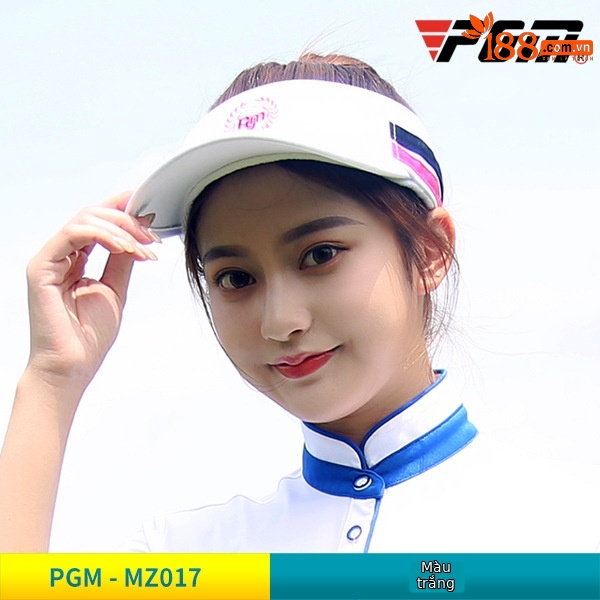 Mũ golf không đỉnh nữ PGM – Mũ che nắng thể thao thoáng khí — MZ017 màu trắng, MZ017 đỏ hoa hồng, MZ017 Màu Đỏ, MZ017 màu xanh hải quân
