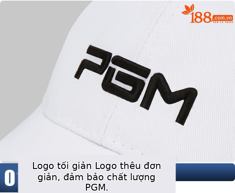 Mũ lưỡi trai golf PGM unisex chống nắng thể thao — MZ018 đen (thêu logo bên), MZ018 đen (thêu logo mặt trước), MZ018 trắng (thêu logo bên), MZ018 trắng (thêu logo mặt trước) chi tiết 10