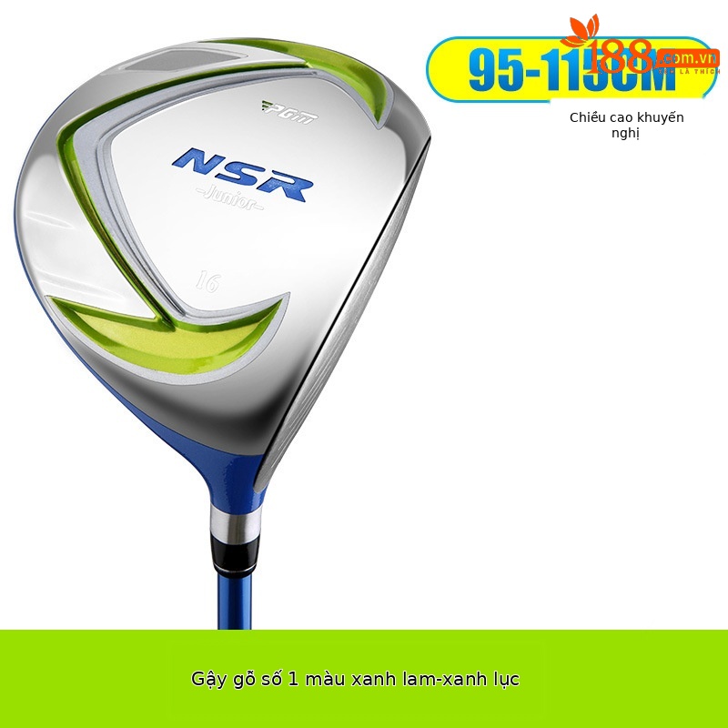 Gậy đánh golf trẻ em PGM Junior NSR bộ gậy gỗ — Màu xanh lá cây # số 1 gỗ (95-115cm), Màu xanh lá cây # số 1 gỗ (115-135cm), Màu xanh lá cây # số 1 gỗ (135-155cm), Màu xanh lục # Năm gỗ (95-115cm)