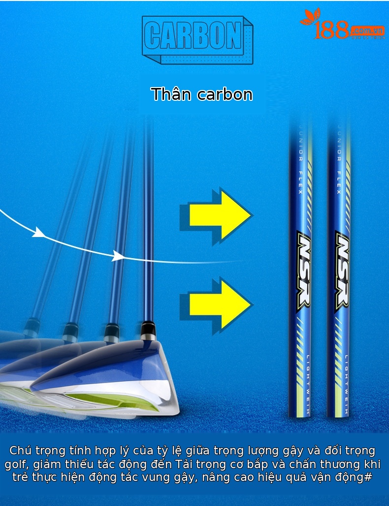 Gậy đánh golf trẻ em PGM Junior NSR bộ gậy gỗ — Màu xanh lá cây # số 1 gỗ (95-115cm), Màu xanh lá cây # số 1 gỗ (115-135cm), Màu xanh lá cây # số 1 gỗ (135-155cm), Màu xanh lục # Năm gỗ (95-115cm) chi tiết 3