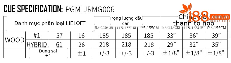 Gậy đánh golf trẻ em PGM Junior NSR bộ gậy gỗ — Màu xanh lá cây # số 1 gỗ (95-115cm), Màu xanh lá cây # số 1 gỗ (115-135cm), Màu xanh lá cây # số 1 gỗ (135-155cm), Màu xanh lục # Năm gỗ (95-115cm) chi tiết 5