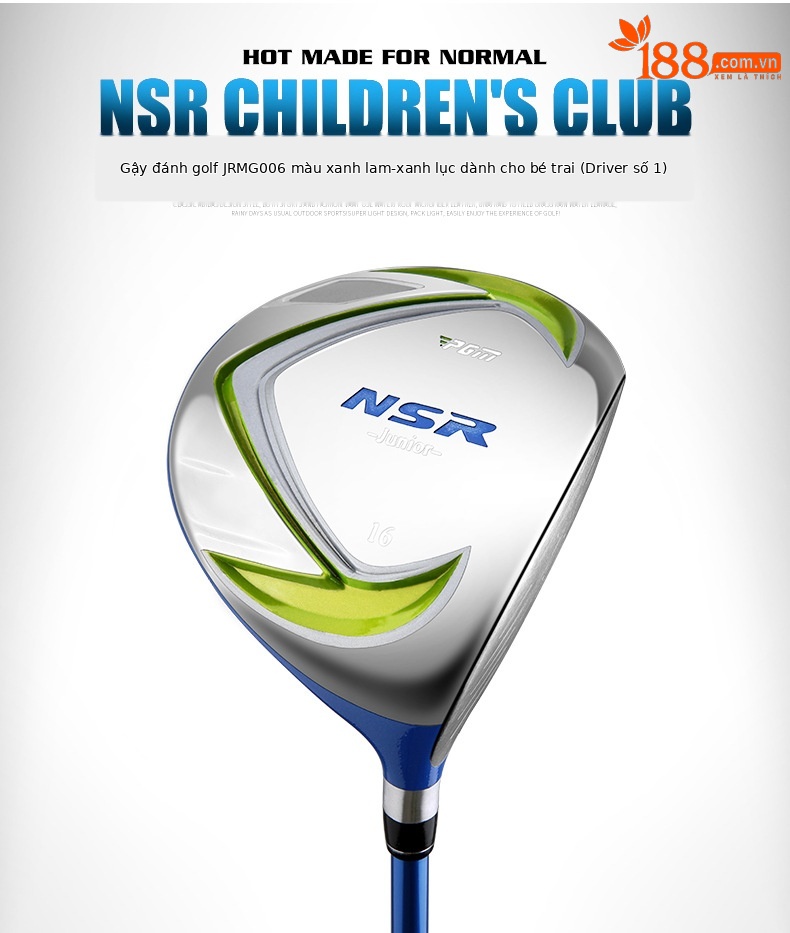 Gậy đánh golf trẻ em PGM Junior NSR bộ gậy gỗ — Màu xanh lá cây # số 1 gỗ (95-115cm), Màu xanh lá cây # số 1 gỗ (115-135cm), Màu xanh lá cây # số 1 gỗ (135-155cm), Màu xanh lục # Năm gỗ (95-115cm) chi tiết 6