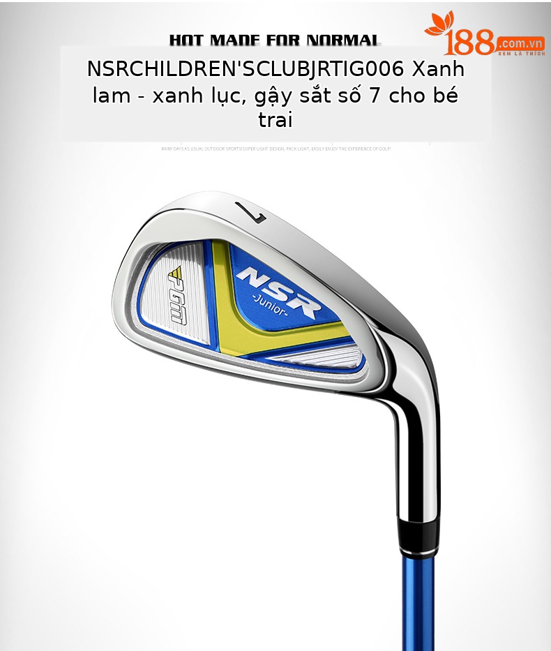 Gậy golf trẻ em PGM NSR Junior gậy sắt 7, thép không gỉ, tay carbon nhẹ — Trắng hồng (95-115cm), Trắng hồng (115-135cm), Trắng hồng (135-155cm), Xanh lam (95-115cm) chi tiết 7