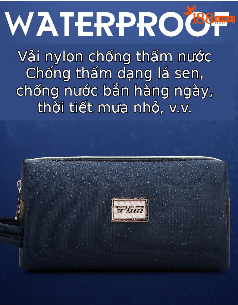 Túi cầm tay chơi golf nam chống nước đa năng dung lượng lớn 26,5×12×7 cm — SOB001-Màu đen, SOB001-màu xanh hải quân, SOB001-màu xám chi tiết 2