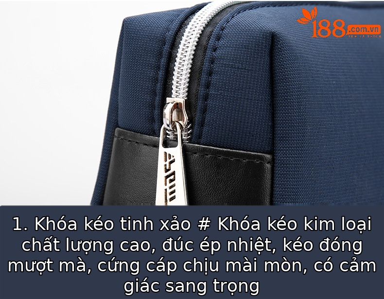 Túi cầm tay chơi golf nam chống nước đa năng dung lượng lớn 26,5×12×7 cm — SOB001-Màu đen, SOB001-màu xanh hải quân, SOB001-màu xám chi tiết 13