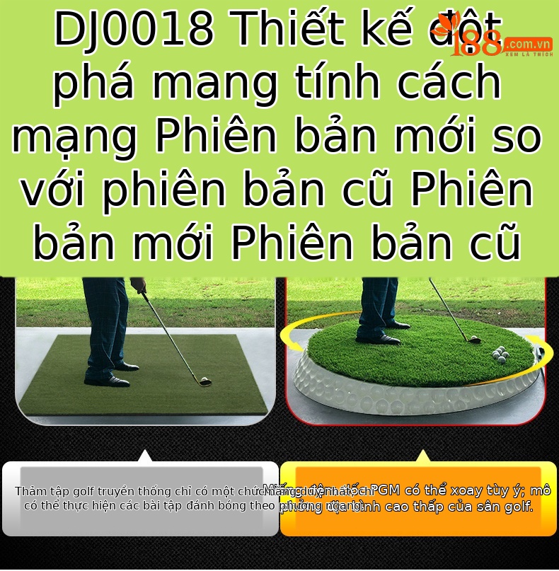 Đệm đánh golf xoay 360 độ PGM DJD018, đường kính 150 cm, có thể điều chỉnh độ dốc — 360 ° xoay độ dốc chi tiết 2