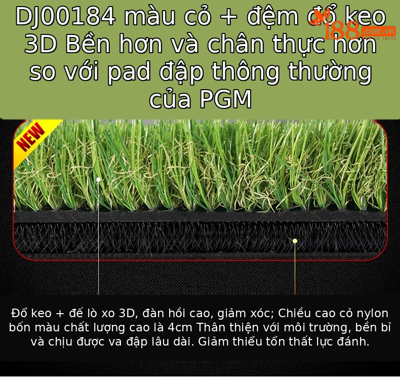Đệm đánh golf xoay 360 độ PGM DJD018, đường kính 150 cm, có thể điều chỉnh độ dốc — 360 ° xoay độ dốc chi tiết 5