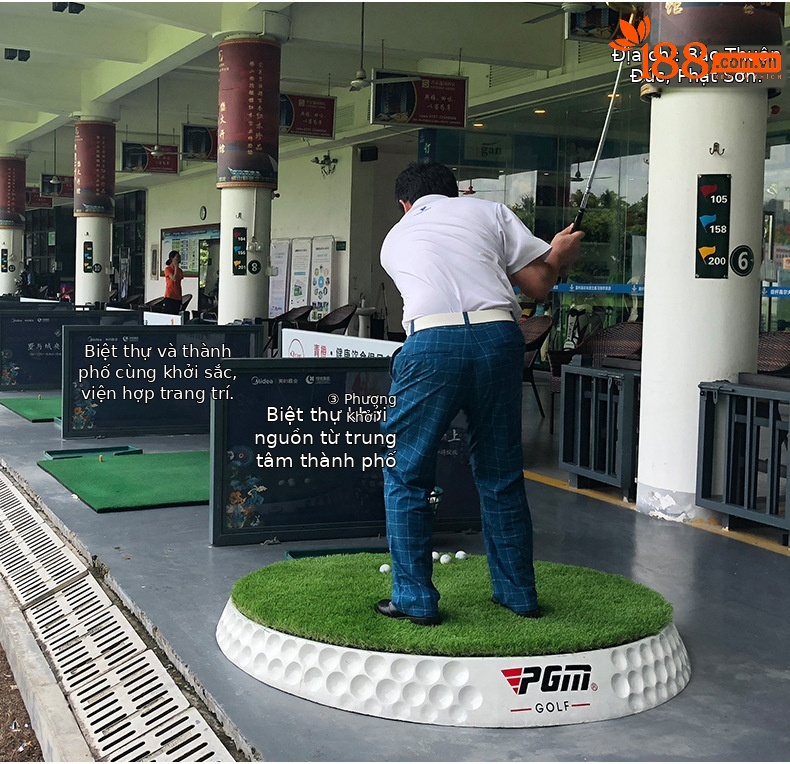 Đệm đánh golf xoay 360 độ PGM DJD018, đường kính 150 cm, có thể điều chỉnh độ dốc — 360 ° xoay độ dốc chi tiết 11
