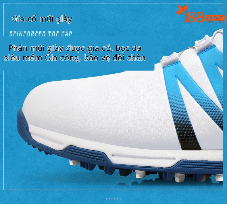 Giày golf nam PGM dây xoay chống nước thoáng khí đế chống trượt — Xz101 trắng xám đen, Xz101 Trắng Đỏ Đen, Xz101 trắng xanh đen chi tiết 13