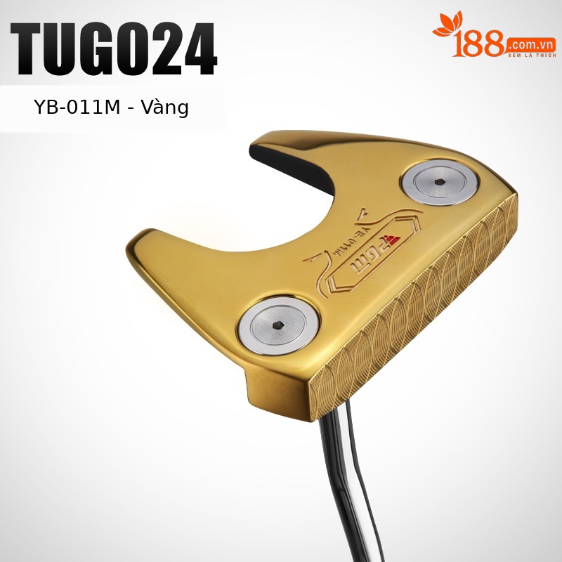 Gậy đánh gôn PGM dạng putter trọng tâm thấp, tay cầm PU lớn, thân inox không mối nối — TUG024 Vàng, TUG024 màu xanh lam