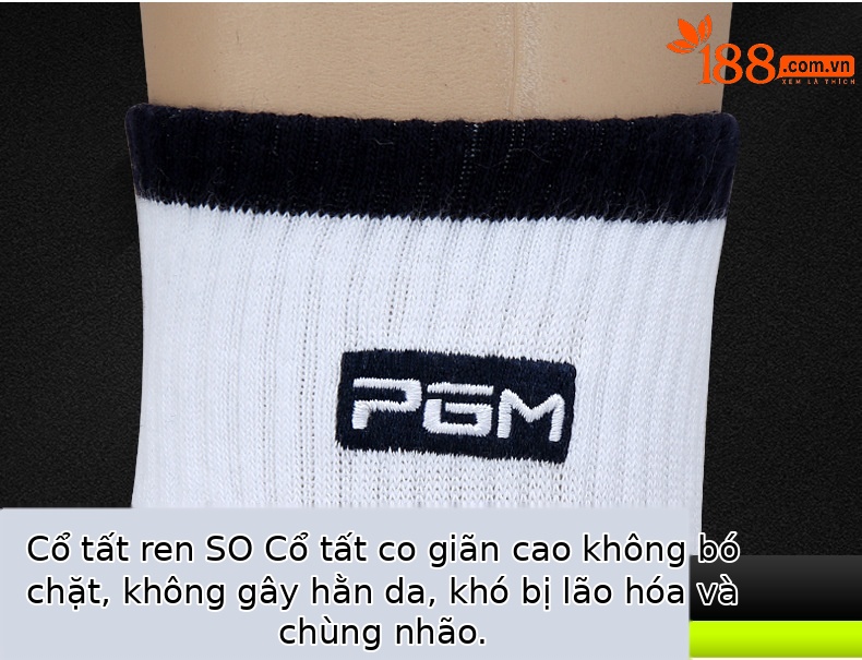 Tất golf PGM ống ngắn thể thao nam thấm mồ hôi thoáng khí xuân hè — WZ006 màu trắng, WZ006 màu đen, WZ019-màu trắng, WZ019-Màu đen chi tiết 23