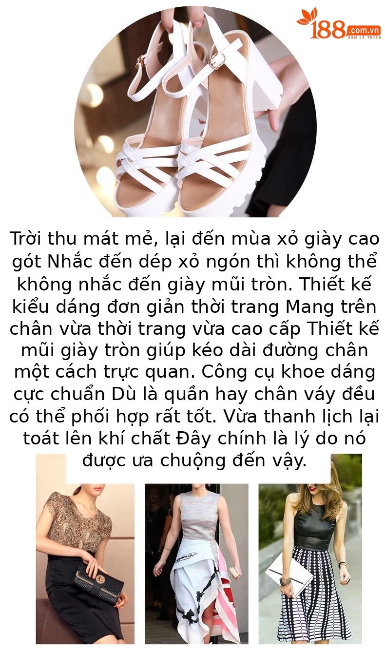 Sandal cao gót nữ hở mũi đế xuồng platform da bóng mũi nhọn gót dày — Màu đen, Màu trắng chi tiết 2