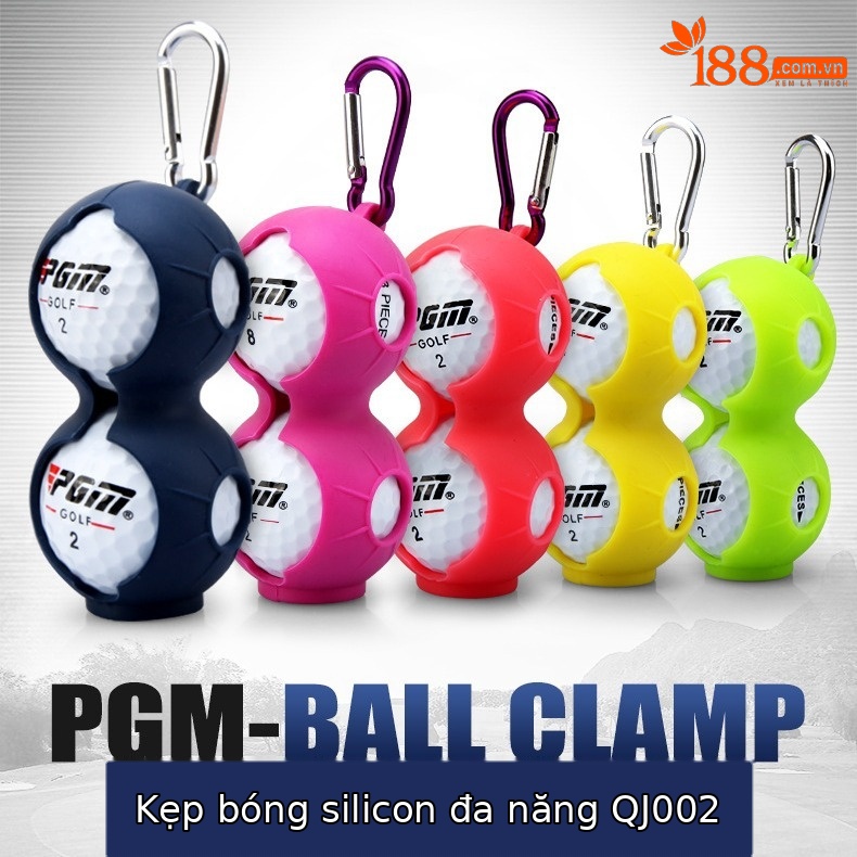 Kẹp bóng golf silicon PGM kèm bút đánh dấu (một bóng / hai bóng) — Kẹp bóng silicon bút đơn (màu ngẫu nhiên), Bút bi đôi kẹp Bóng Silicon (Màu ngẫu nhiên)